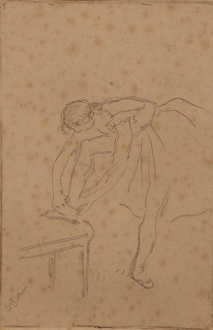 Edgar Degas (1834-1917)
Danseuse mettant son chaus