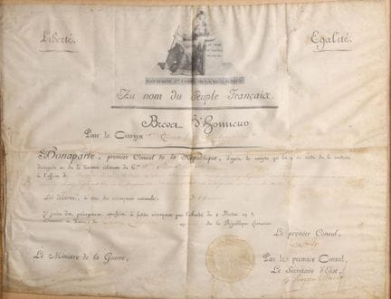BONAPARTE, Napoléon Ier - Consulat
Brevet d’honneu