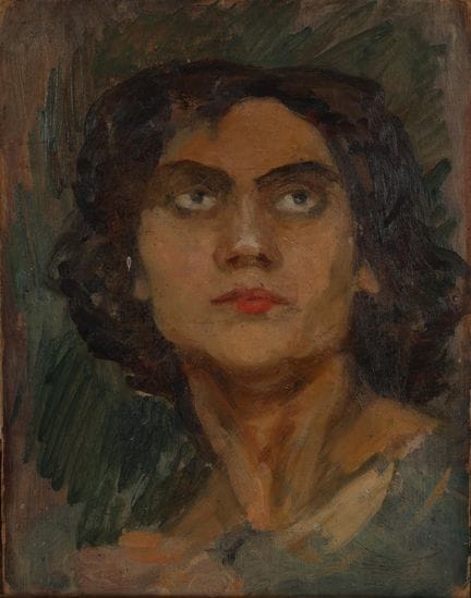 ECOLE MODERNE
Portrait de femme
Huile sur carton
3