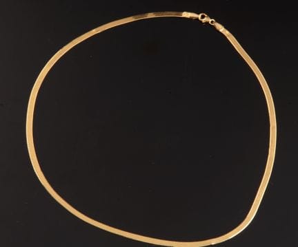 Collier souple en or jaune 18 carats (750 millième