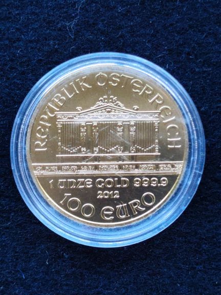 1-ounce gold coin, 999.9 parts per thousand, 2012,