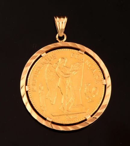 1 100 FF coin from the French Republic, "Génie" de