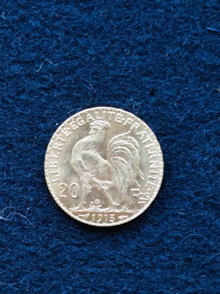 *1 20 FF gold coin from the French Republic, dated