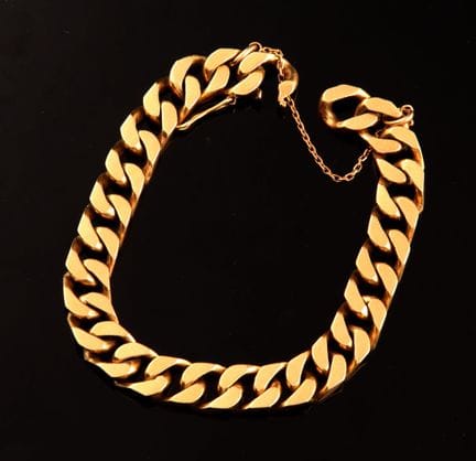 Flexible 18-karat yellow gold (750) bracelet with 