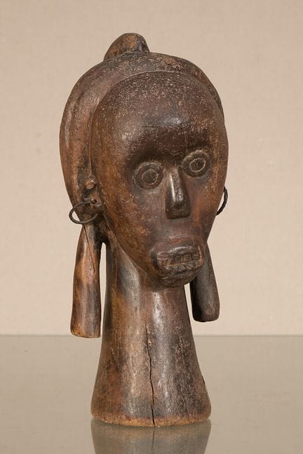 Gabon, Fang
Reliquary head  Carved wood and metal;
