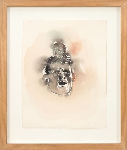 Philippe Cognée (born in 1957)
Faces 1998 Watercol