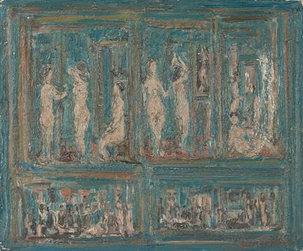 安德烈·科塔沃兹（1922-2012）
《献祭的准备》 1963年 硬纸板油画，右下角签名，背面标有