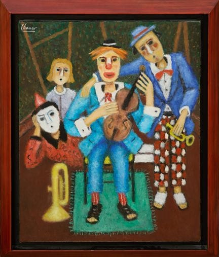 罗兰·尚科（1914-2017）
《罗科一家》2005年 布面油画，左上角签名，背面有副署、日期及作