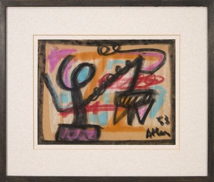 让-米歇尔·阿特兰（1913-1960）
《无题》1953年 纸本粉彩画，右下角签名并注明日期


