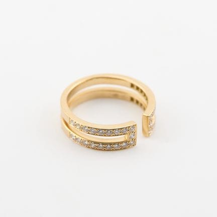 Gemmyo, Bague Ariane Pavée
En or jaune 18 K (750‰)