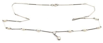 Collana in oro bianco 18 carati (750‰) impreziosit