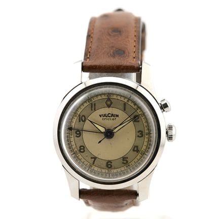 Vulcain
Montre Cricket  Boîtier rond en acier, cad