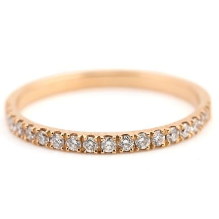 Mezza fede americana  In oro rosa 18 K (750‰) impr