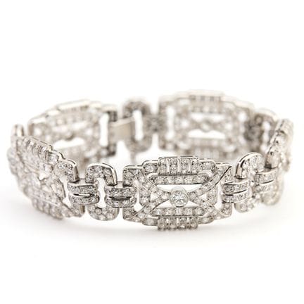 Opera in stile Art Déco
Bracciale in platino 850‰ 