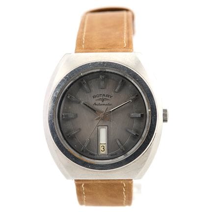 Rotary
Montre day date circa 1970 Boîtier coussin 