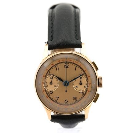 Anonyme
Chronographe circa 1950 Boîtier rond en or
