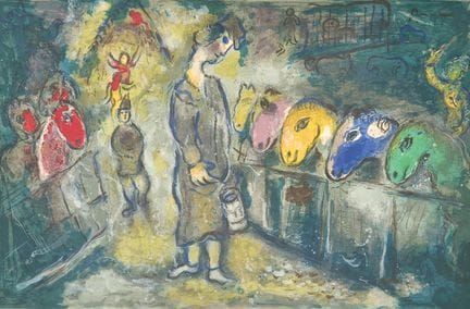 Marc Chagall (1887-1985)
Écurie de chevaux, Le Cir