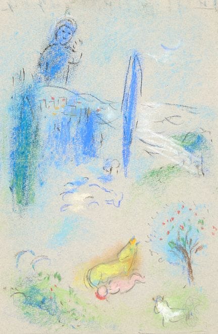 Marc Chagall (1887-1985)
Esquisse pour la lithogra