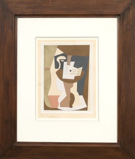 D'après Pablo Picasso (1881-1973)
Guéridon avec gu