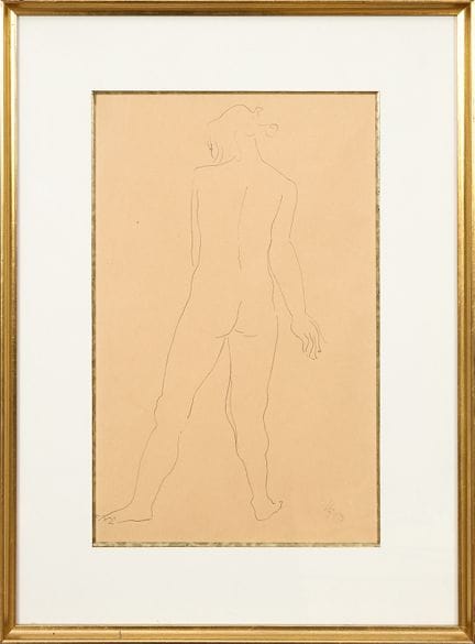 Léopold Survage (1879-1968)
Nu de dos  Encre sur p