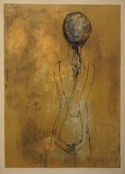 Jean JANSEM (1920-1923): "Jeune femme de dos", lit