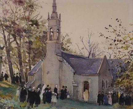 J. HERNI (XXe): "Mariage à la chapelle St Gildas",