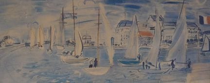 D'après Raoul Dufy (1877-1953): " Régates à Deauvi