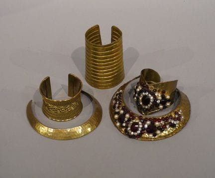 Modeschmuck-Set aus Messing und Glasperlen, besteh