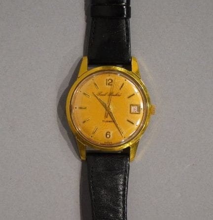 Herrenuhr aus vergoldetem Metall von Paul Buhré, S