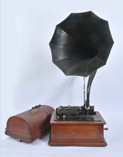 Edison, « Triumph », 
pavillon col de cygne en tôl