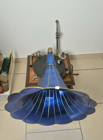 Pathé : beau et imposant phonographe Pathéphone No