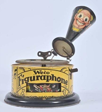 Weco Figuraphone，
罕见的音响玩具，可正常使用，品相极佳。
鉴定专家：Denis L