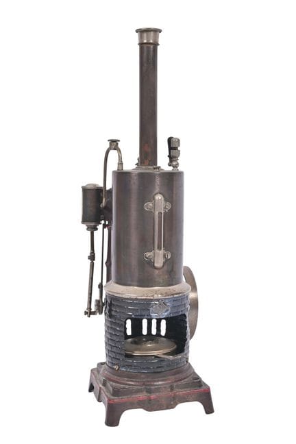 Binq, machine à vapeur
à chaudière verticale, avec