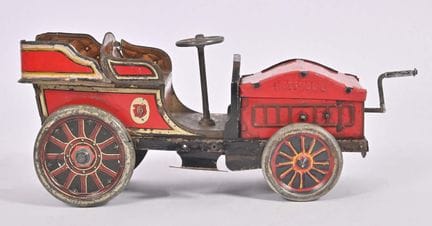 Hessmobil, siluro "tonneau 
rosso, nero e oro, mec