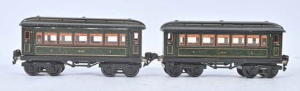 Märklin, scartamento O,
Due carrozze miste di 2ª e