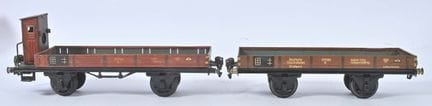 Märklin, scartamento I
Due vagoni pianali con assi