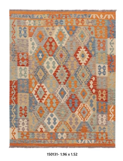 Tapis Kilim Afghan en laine fait main
196 x 152 cm