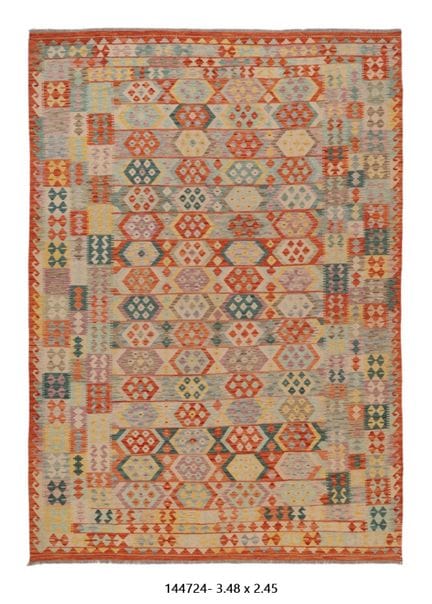 Tapis Kilim Afghan en laine fait main
348 x 245 cm