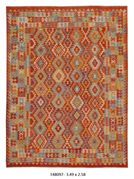 Tapis Kilim Afghan en laine fait main
349 x 258 cm