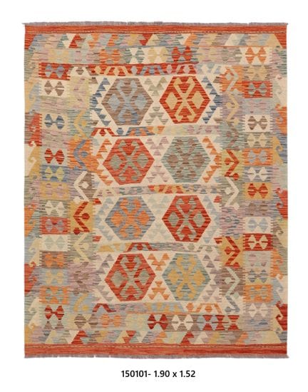 Tapis Kilim Afghan en laine fait main
190 x 152 cm