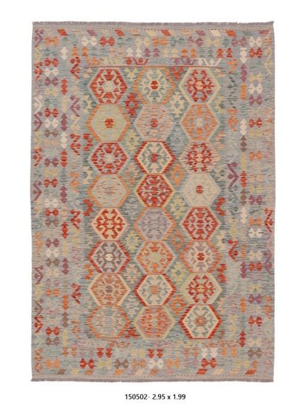 Tapis Kilim Afghan en laine fait main
295 x 199 cm