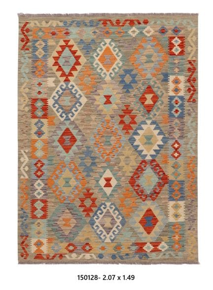 Tapis Kilim Afghan en laine fait main
207 x 149 cm