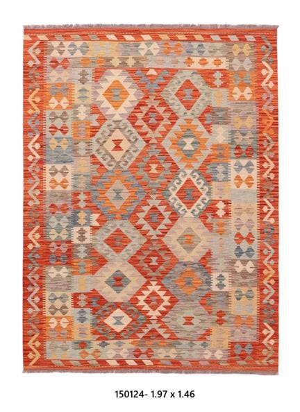 Tapis Kilim Afghan en laine fait main
197 x 146 cm