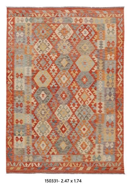 Tapis Kilim Afghan en laine
274 x 174 cm