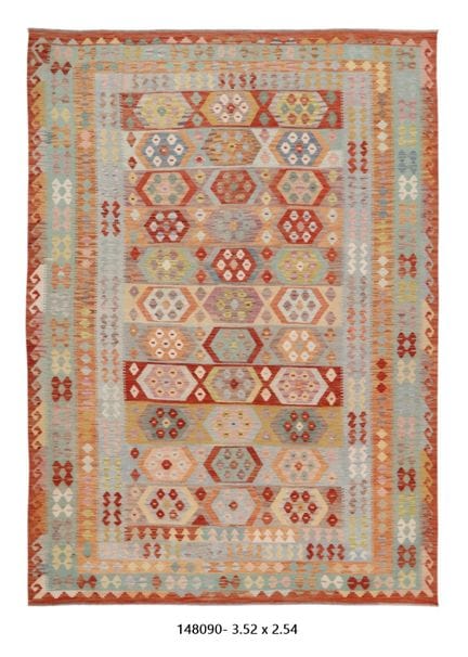 Tapis Kilim Afghan en laine fait main
352 x 254 cm