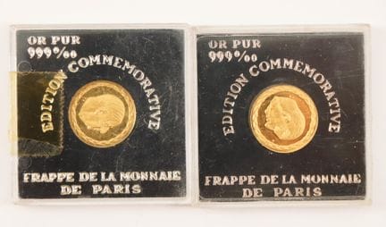 Two 999‰ gold coins. Commemorative edition: Charle