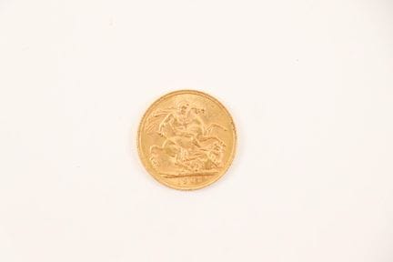 Gold Edward VII Sovereign, 1905
Weight: 8.01 g
