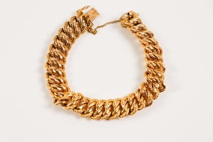 18K (750) yellow gold American link bracelet
Diame