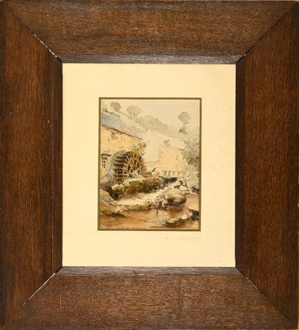 阿尔伯特·福亚斯特（1896-1976）  
大普尔甘磨坊，庞特阿万  
纸本水彩画，1932年8月