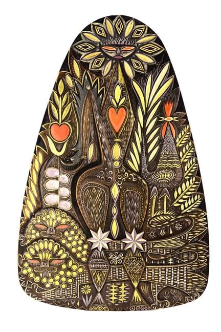 ANONYMOUS
Large wall panel
Blackened wood, carved 